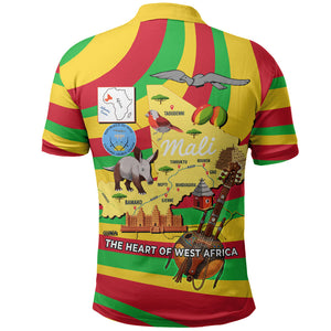 Mali Independence Day Polo Shirt West African Kora Musician Cultural