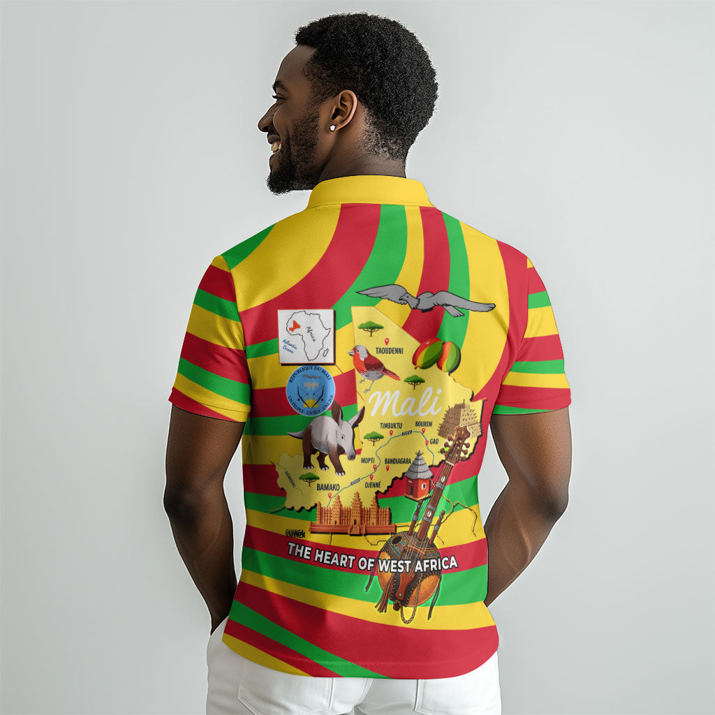 Mali Independence Day Polo Shirt West African Kora Musician Cultural