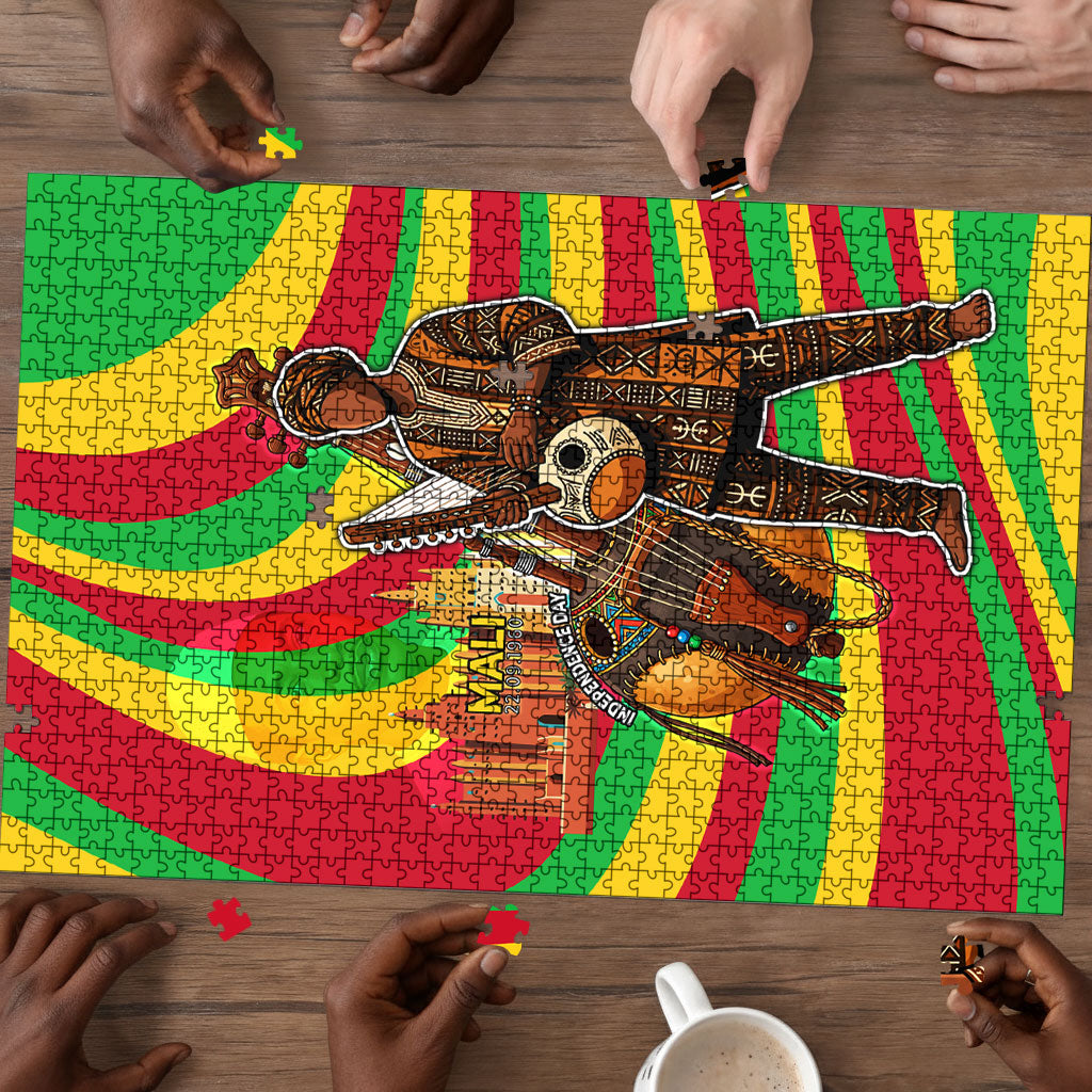 Mali Independence Day Puzzle West African Kora Musician Cultural