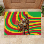 Mali Independence Day Rubber Doormat West African Kora Musician Cultural