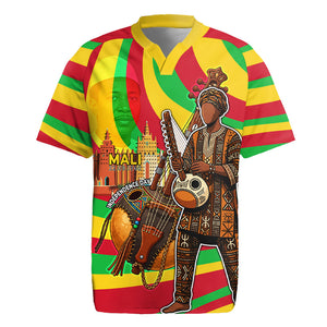 Mali Independence Day Rugby Jersey West African Kora Musician Cultural