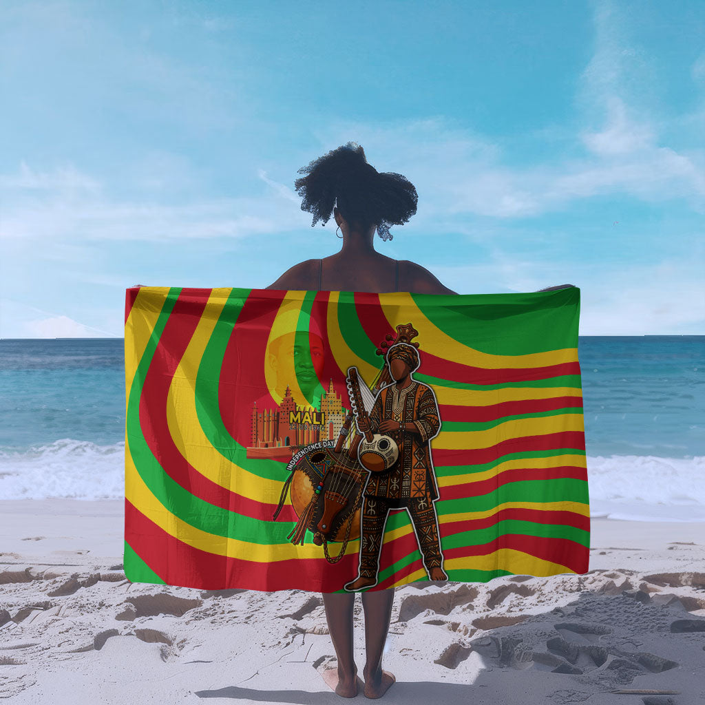 Mali Independence Day Sarong West African Kora Musician Cultural