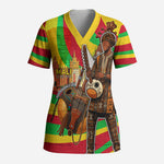 Mali Independence Day Scrub Top West African Kora Musician Cultural