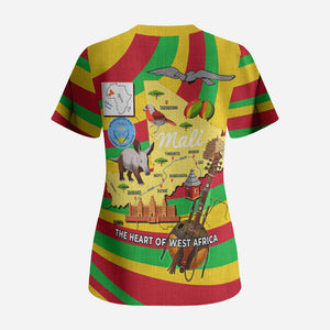 Mali Independence Day Scrub Top West African Kora Musician Cultural