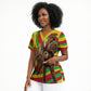 Mali Independence Day Scrub Top West African Kora Musician Cultural