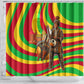 Mali Independence Day Shower Curtain West African Kora Musician Cultural