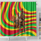 Mali Independence Day Shower Curtain West African Kora Musician Cultural