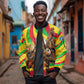Mali Independence Day Sleeve Zip Bomber Jacket West African Kora Musician Cultural