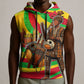 Mali Independence Day Sleeveless Hoodie West African Kora Musician Cultural