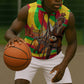 Mali Independence Day Sleeveless Zip Hoodie West African Kora Musician Cultural