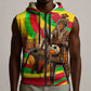 Mali Independence Day Sleeveless Zip Hoodie West African Kora Musician Cultural
