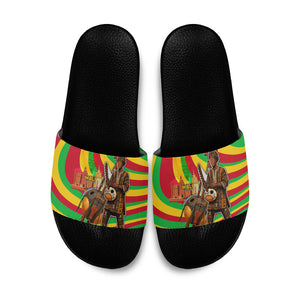 Mali Independence Day Slide Sandals West African Kora Musician Cultural