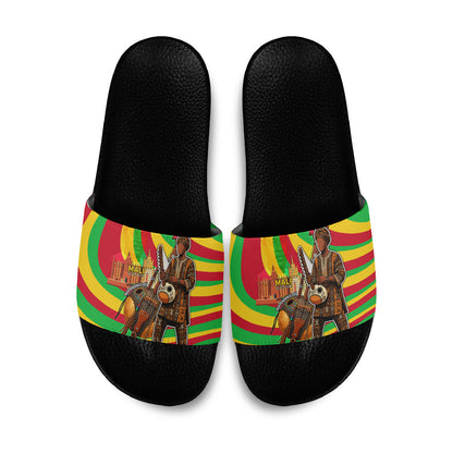 Mali Independence Day Slide Sandals West African Kora Musician Cultural