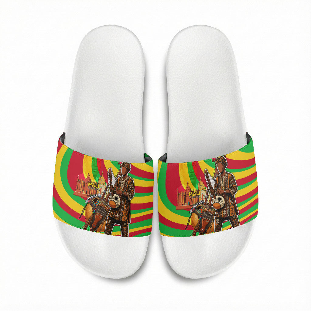 Mali Independence Day Slide Sandals West African Kora Musician Cultural