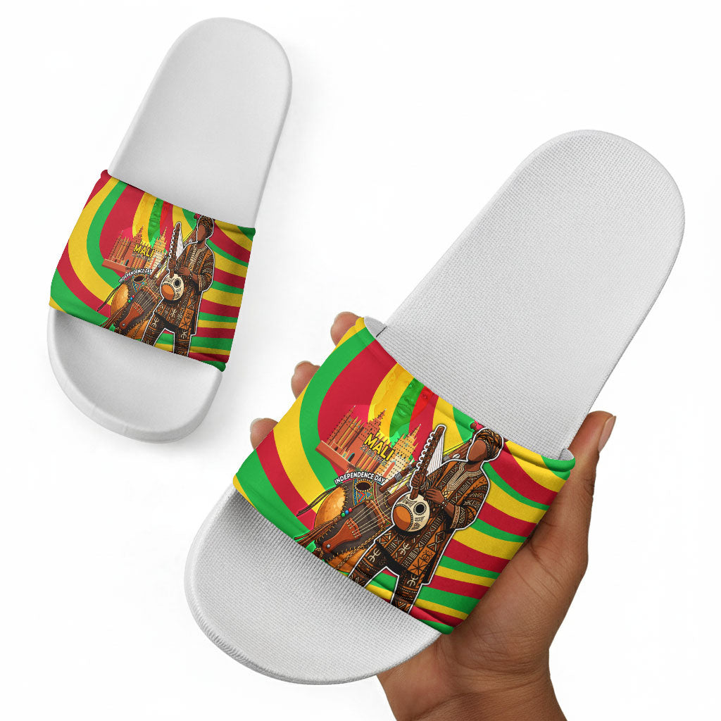 Mali Independence Day Slide Sandals West African Kora Musician Cultural