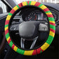 Mali Independence Day Steering Wheel Cover West African Kora Musician Cultural