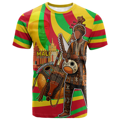 Mali Independence Day T shirt West African Kora Musician Cultural