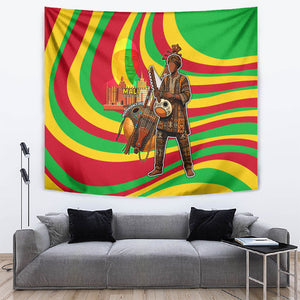 Mali Independence Day Tapestry West African Kora Musician Cultural