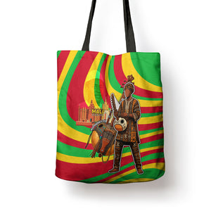 Mali Independence Day Tote Bag West African Kora Musician Cultural