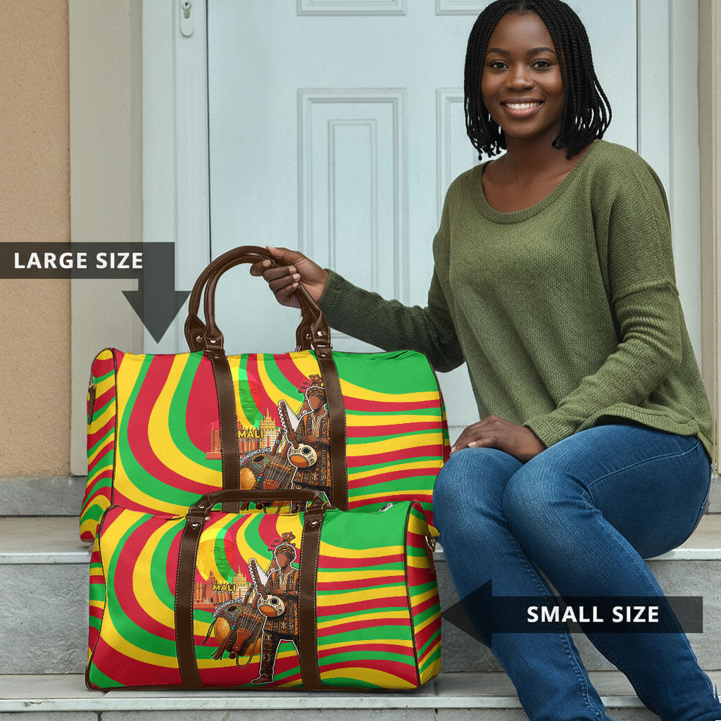 Mali Independence Day Travel Bag West African Kora Musician Cultural