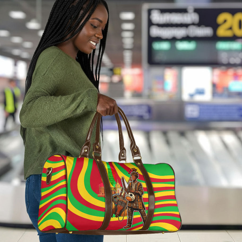 Mali Independence Day Travel Bag West African Kora Musician Cultural