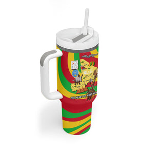 Mali Independence Day Tumbler With Handle West African Kora Musician Cultural