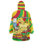 Mali Independence Day Wearable Blanket Hoodie West African Kora Musician Cultural