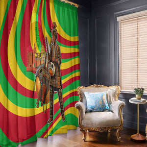 Mali Independence Day Window Curtain West African Kora Musician Cultural