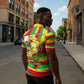 Mali Independence Day Zipper Polo Shirt West African Kora Musician Cultural