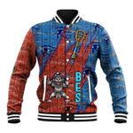 Bes Baseball Jacket Ancient Egyptian Hieroglyphs and Sacred Symbols Ancient Myth - African Pride