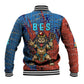 Bes Baseball Jacket Ancient Egyptian Hieroglyphs and Sacred Symbols Ancient Myth - African Pride