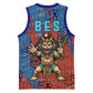 Bes Basketball Jersey Ancient Egyptian Hieroglyphs and Sacred Symbols Ancient Myth - African Pride