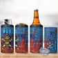Bes 4 in 1 Can Cooler Tumbler Ancient Egyptian Hieroglyphs and Sacred Symbols Ancient Myth - African Pride