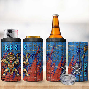 Bes 4 in 1 Can Cooler Tumbler Ancient Egyptian Hieroglyphs and Sacred Symbols Ancient Myth - African Pride