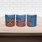 Bes Ceramic Mug Ancient Egyptian Hieroglyphs and Sacred Symbols Ancient Myth - African Pride