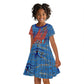 Bes Kid Short Sleeve Dress Ancient Egyptian Hieroglyphs and Sacred Symbols Ancient Myth - African Pride