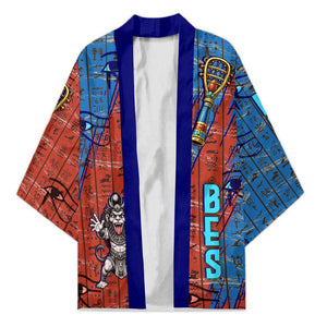 Bes Kimono Ancient Egyptian Hieroglyphs and Sacred Symbols Ancient Myth - African Pride