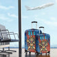 Bes Luggage Cover Ancient Egyptian Hieroglyphs and Sacred Symbols Ancient Myth - African Pride