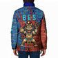 Bes Padded Jacket Ancient Egyptian Hieroglyphs and Sacred Symbols Ancient Myth - African Pride