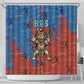 Bes Shower Curtain Ancient Egyptian Hieroglyphs and Sacred Symbols Ancient Myth - African Pride