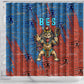 Bes Shower Curtain Ancient Egyptian Hieroglyphs and Sacred Symbols Ancient Myth - African Pride