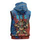 Bes Sleeveless Hoodie Ancient Egyptian Hieroglyphs and Sacred Symbols Ancient Myth - African Pride