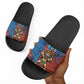 Bes Slide Sandals Ancient Egyptian Hieroglyphs and Sacred Symbols Ancient Myth - African Pride