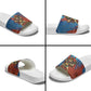 Bes Slide Sandals Ancient Egyptian Hieroglyphs and Sacred Symbols Ancient Myth - African Pride