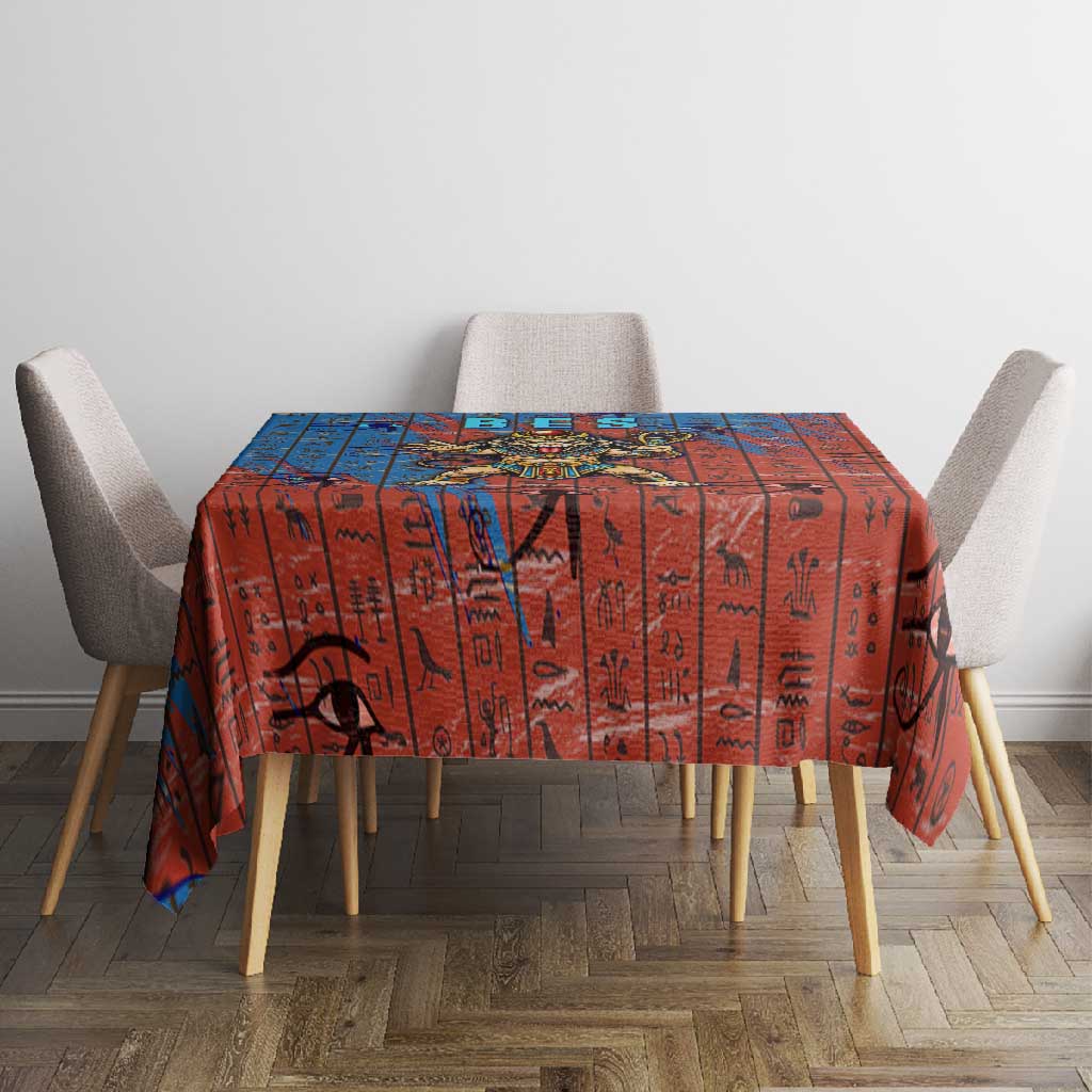 Bes Tablecloth Ancient Egyptian Hieroglyphs and Sacred Symbols Ancient Myth - African Pride