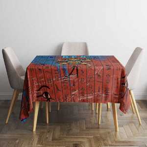 Bes Tablecloth Ancient Egyptian Hieroglyphs and Sacred Symbols Ancient Myth - African Pride