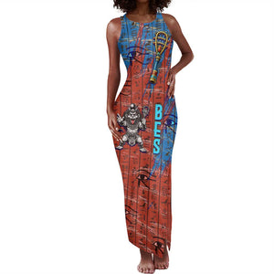 Bes Tank Maxi Dress Ancient Egyptian Hieroglyphs and Sacred Symbols Ancient Myth - African Pride