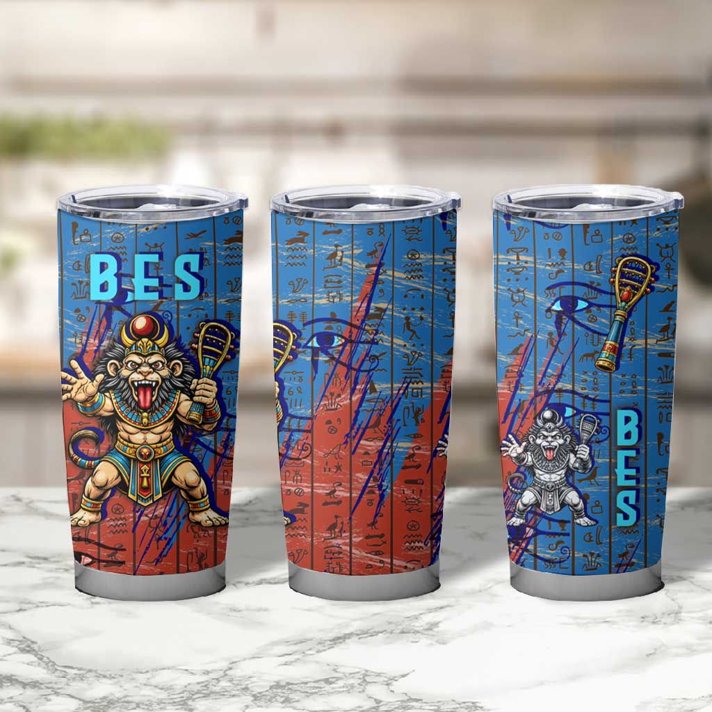Bes Tumbler Cup Ancient Egyptian Hieroglyphs and Sacred Symbols Ancient Myth - African Pride