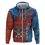 Bes Zip Hoodie Ancient Egyptian Hieroglyphs and Sacred Symbols Ancient Myth - African Pride