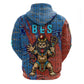 Bes Zip Hoodie Ancient Egyptian Hieroglyphs and Sacred Symbols Ancient Myth - African Pride